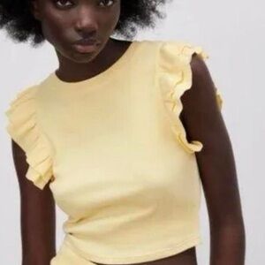 ZARA Frilly Crop Top